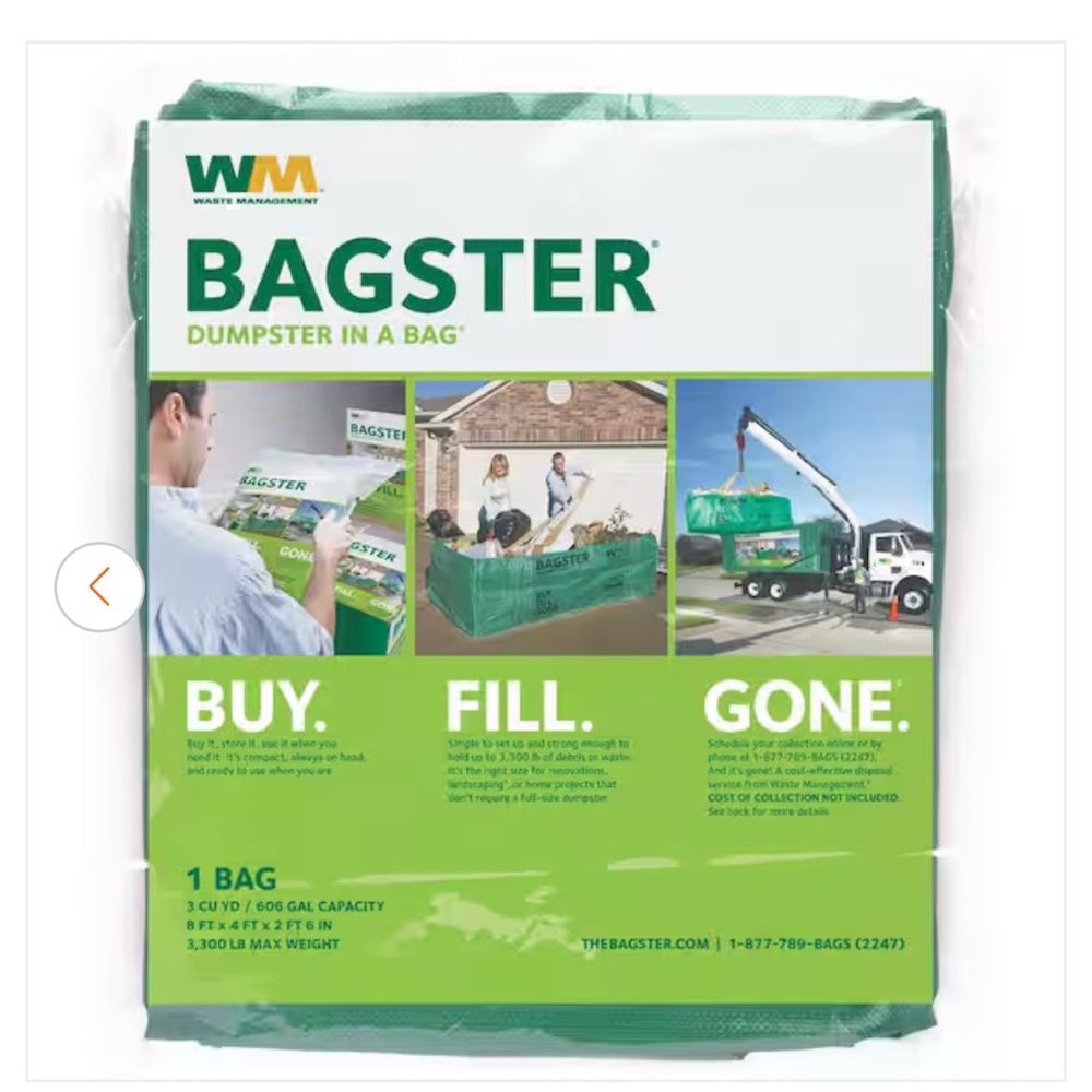 ✳️✳️WM Bagster Dumpster in a Bag- in bag, never‎ opened.✳️✳️